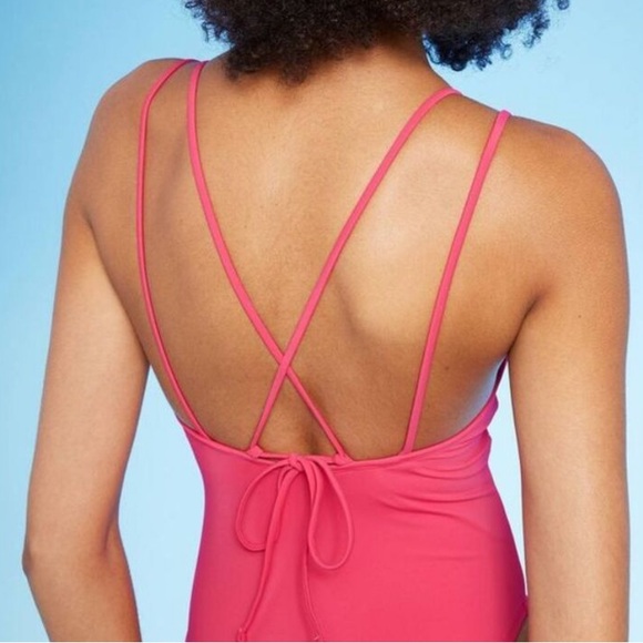 Women's Tunneled Plunge One Piece Swimsuit - Shade & Shore - Picture 3 of 5